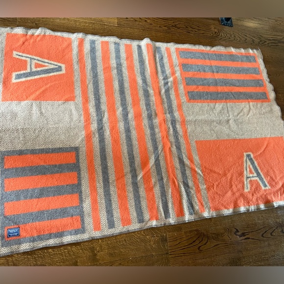 New! Anthropologie-Faribault Monogram Wool Blend Throw Blanket-A - Picture 9 of 11